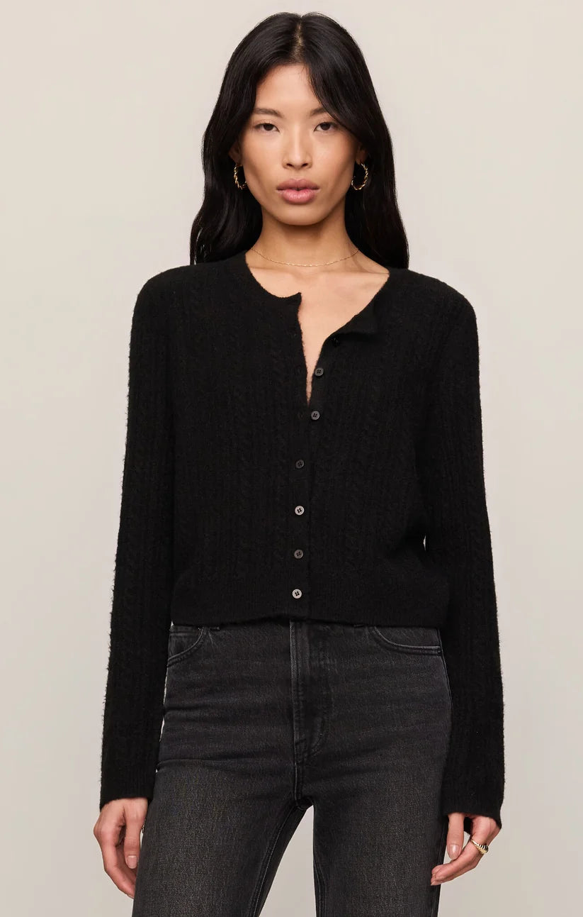 Z Supply Medina Pointelle Black Cardigan – Perrefitte