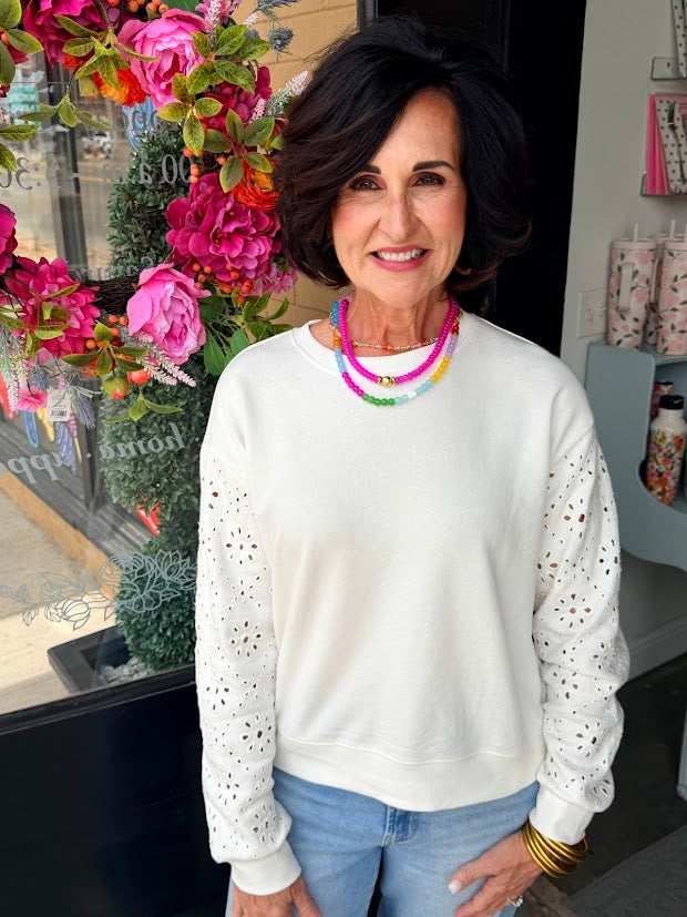 Z Supply Mosaic Eyelet Sweatshirt – Perrefitte