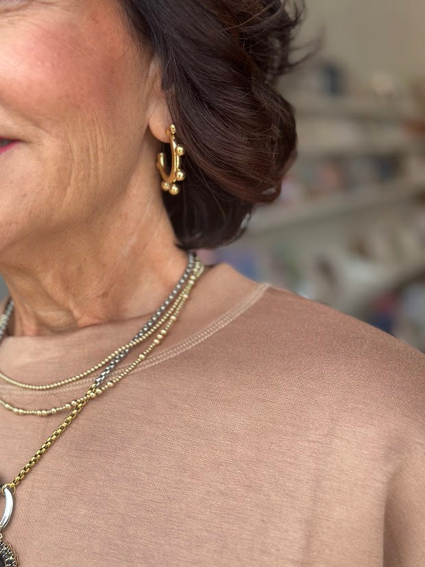 Naomi Ball Hoop Earring