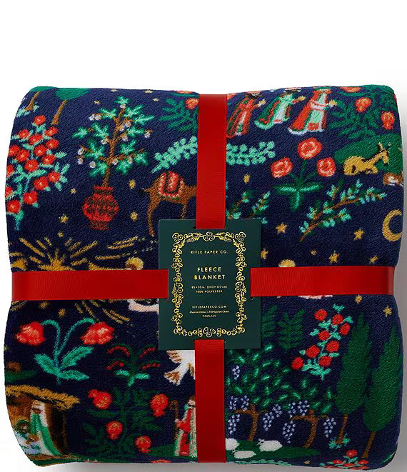 Rifle Paper Nativity Fleece Blanket