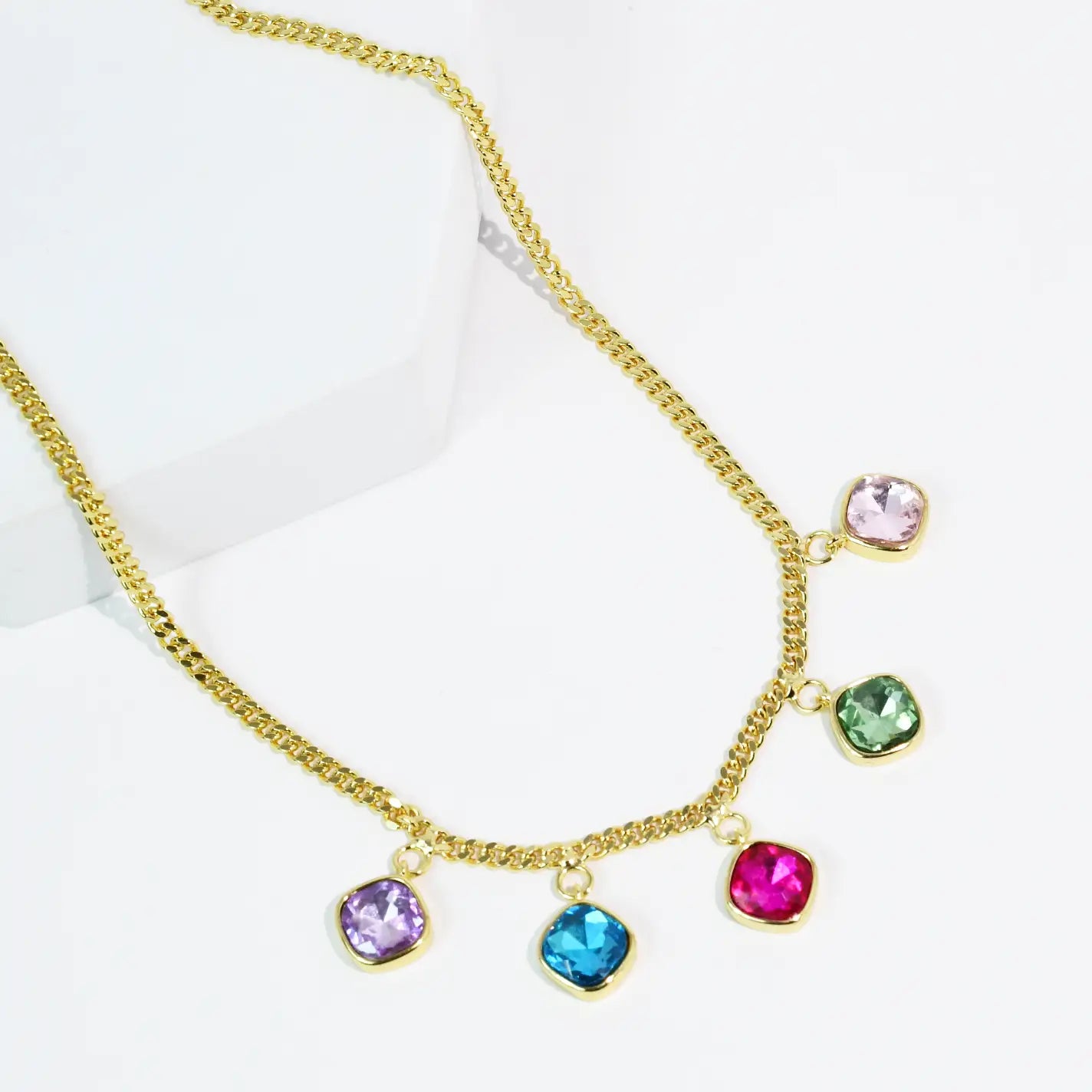 Rainbow Kiss Multi Stone Necklace
