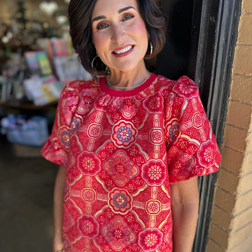 Mandala Puff Sleeve Top