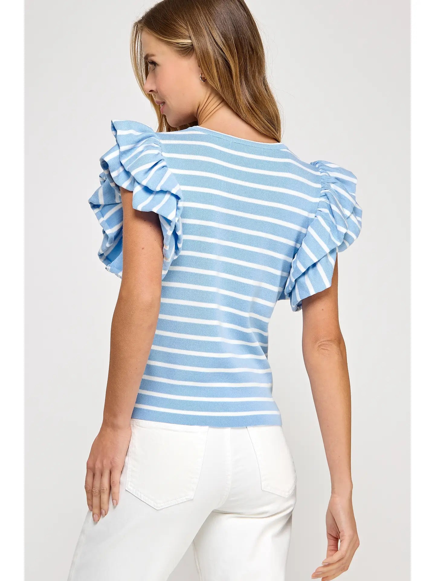 Flora Layered Flutter Sleeve Top