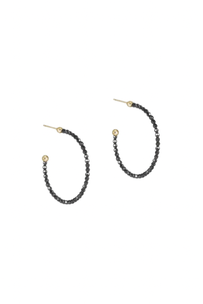 Beaded Gemstone 1.25" hoop