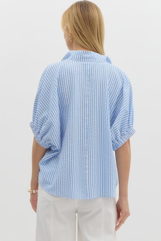 
                      
                        Preppy Pinstripe Top
                      
                    