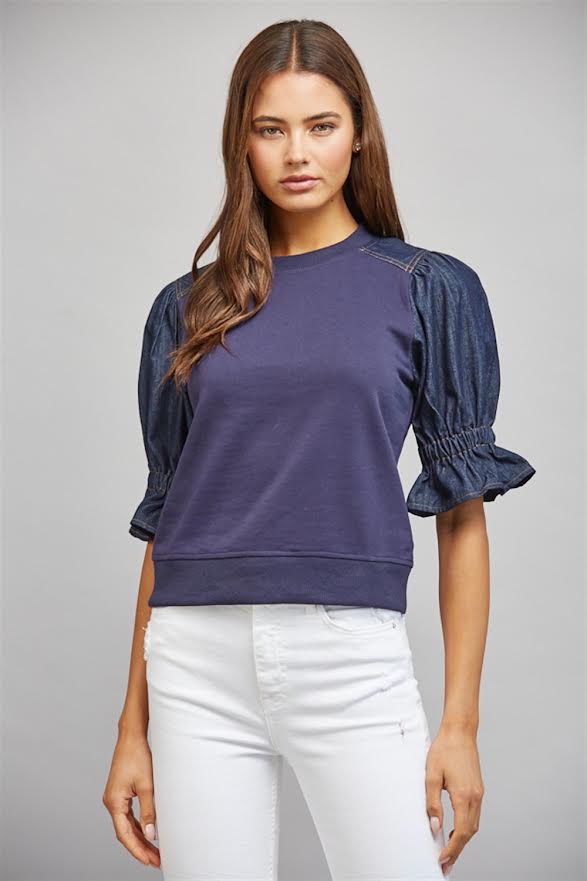 Naomi Navy Sweatshirt