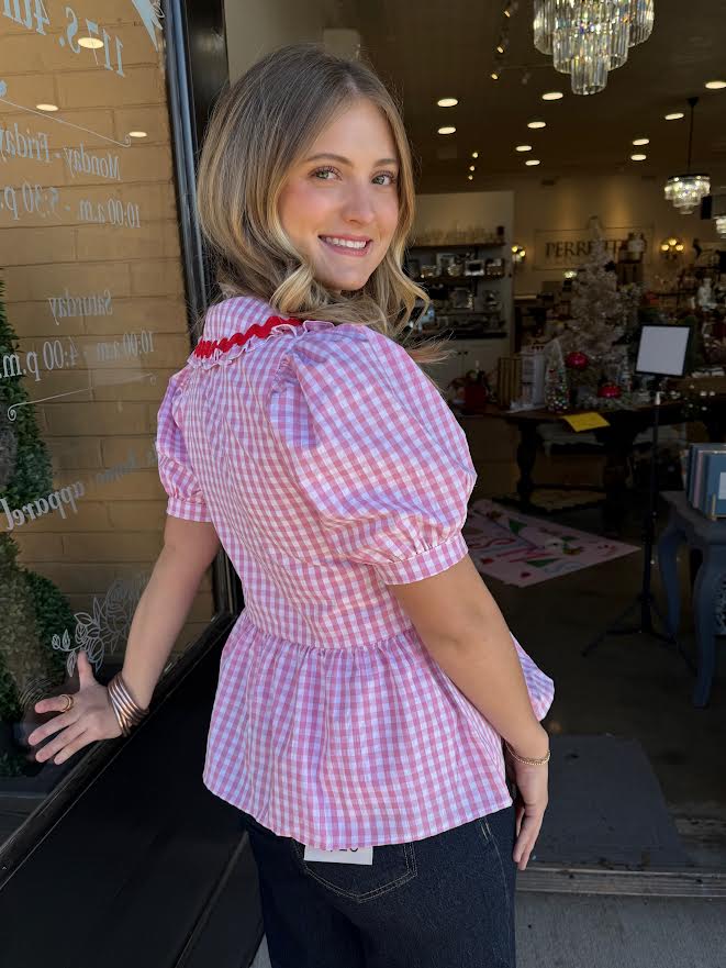 
                      
                        Peter Pan Gingham Top
                      
                    