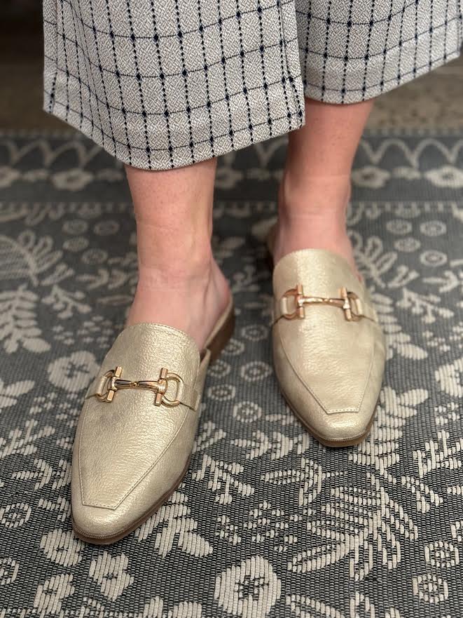 
                      
                        Metallic Dress Mule
                      
                    