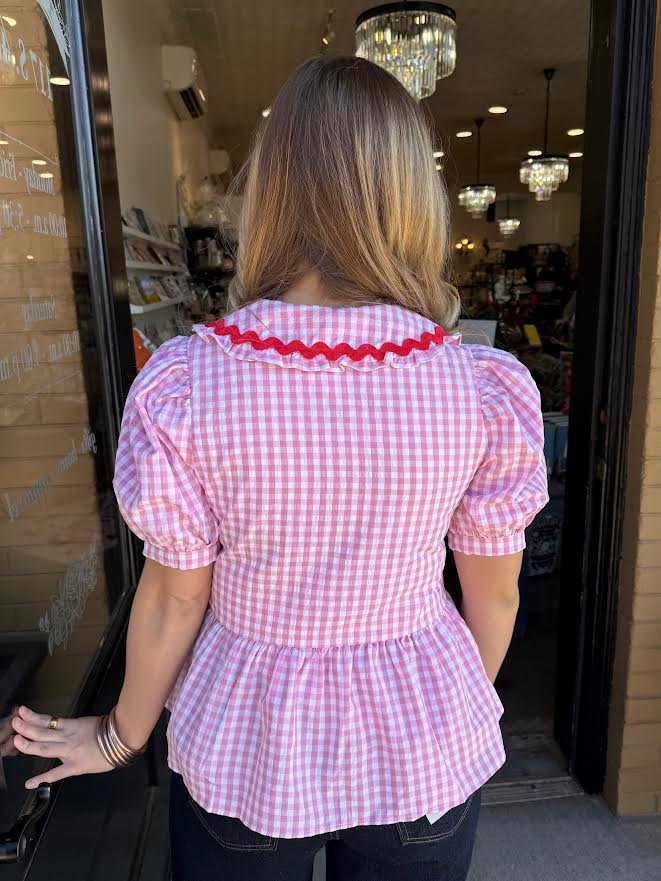 
                      
                        Peter Pan Gingham Top
                      
                    