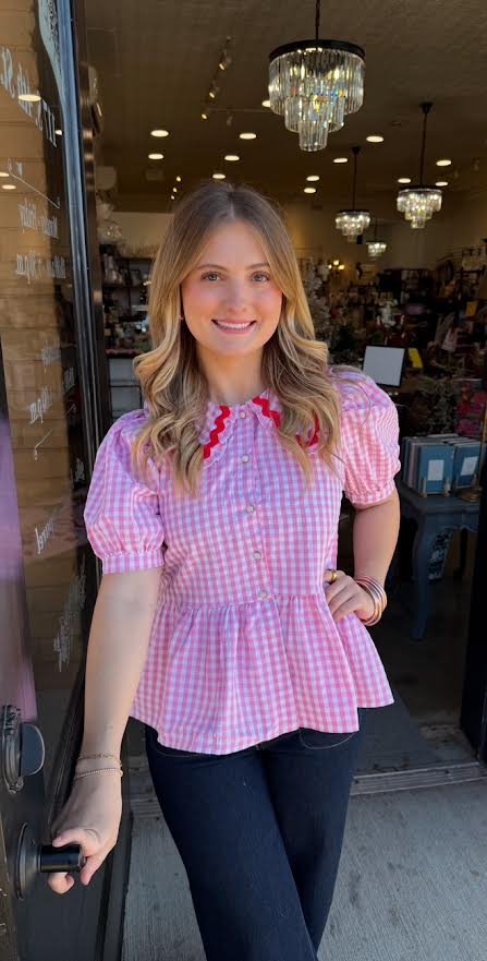 
                      
                        Peter Pan Gingham Top
                      
                    