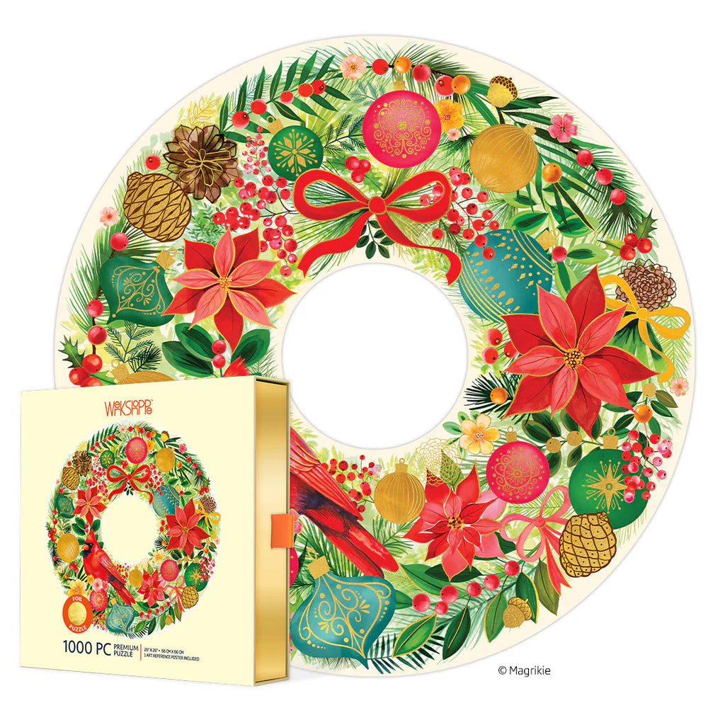 Holiday Wreath 1000pc Foil Puzzle
