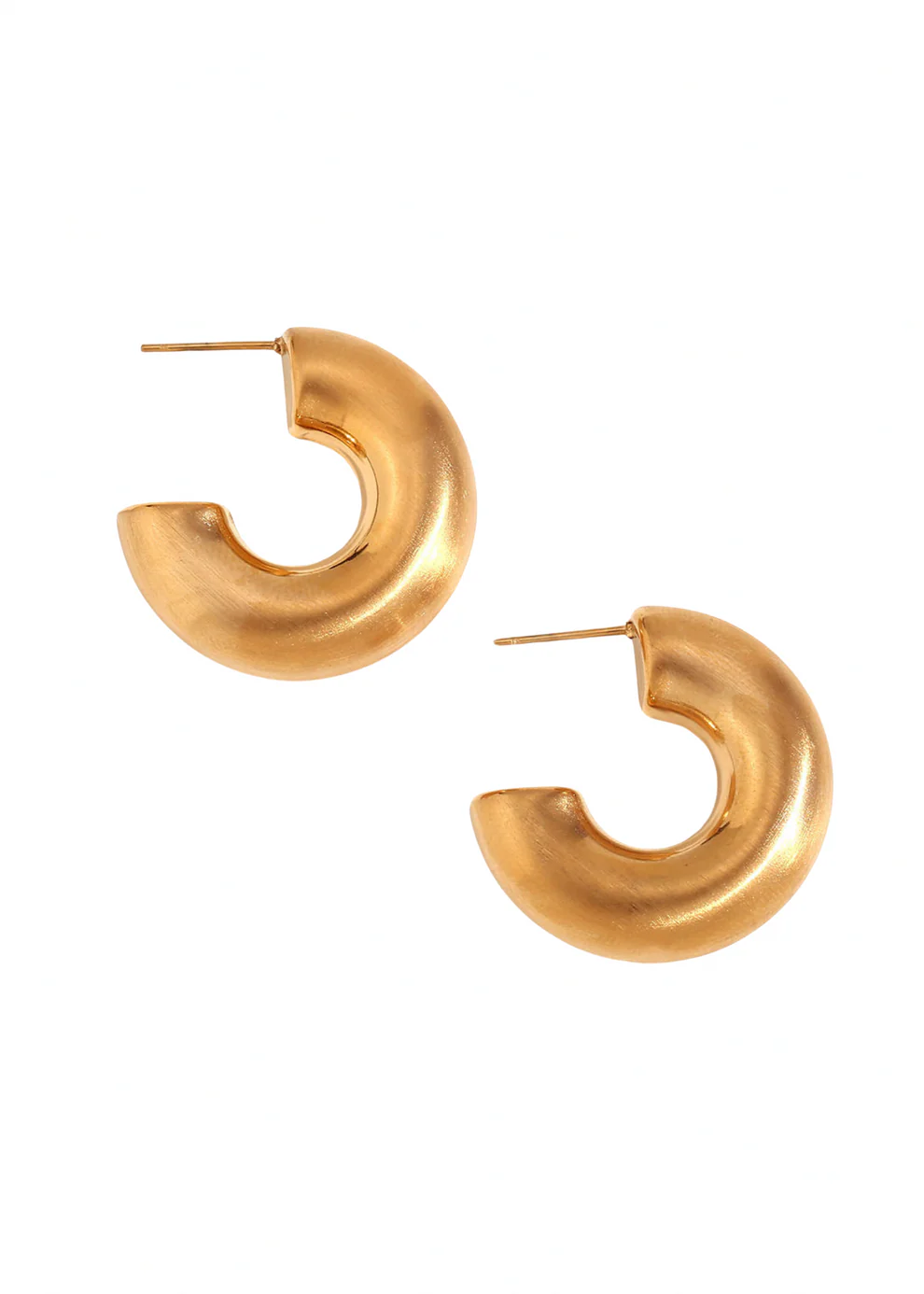 Dani Matte Gold Hoop Earring