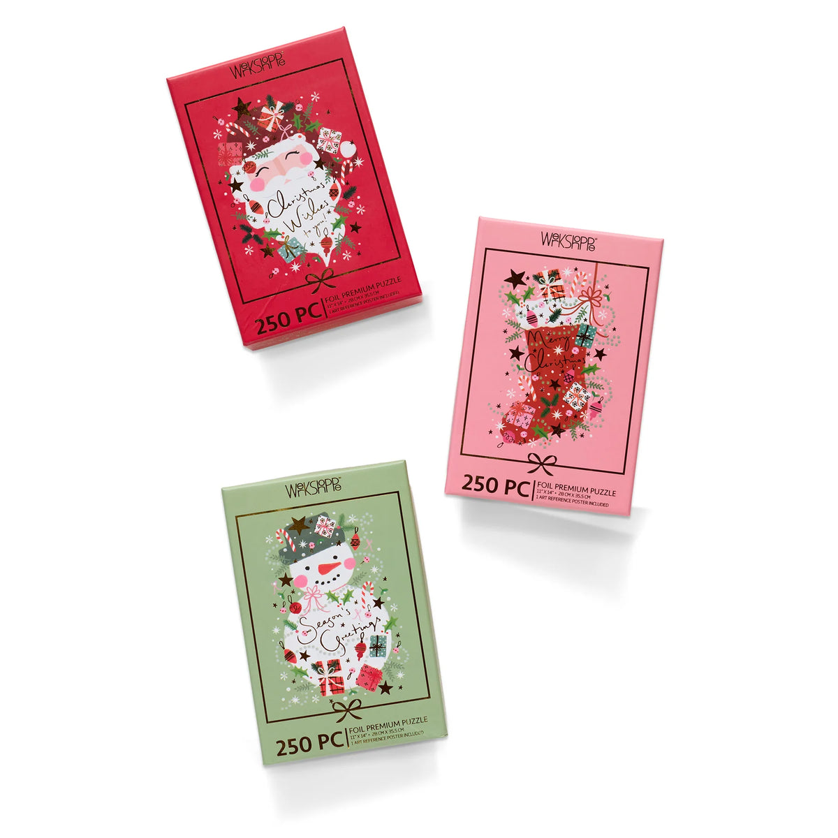 Christmas Wishes 250pc Puzzle Set of 3