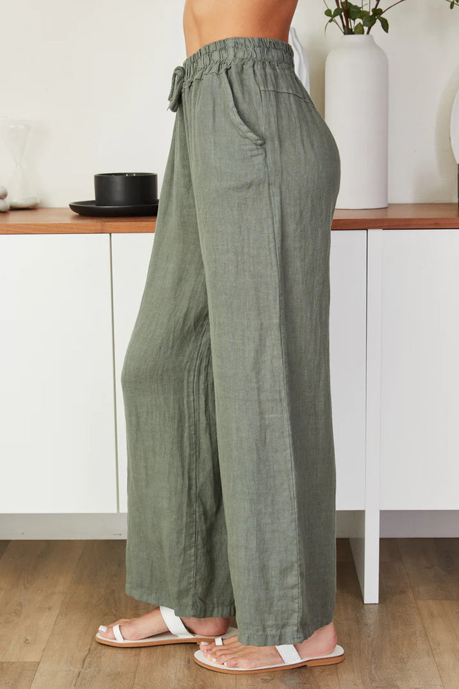 
                      
                        Olive Linen Drawstring Pants
                      
                    