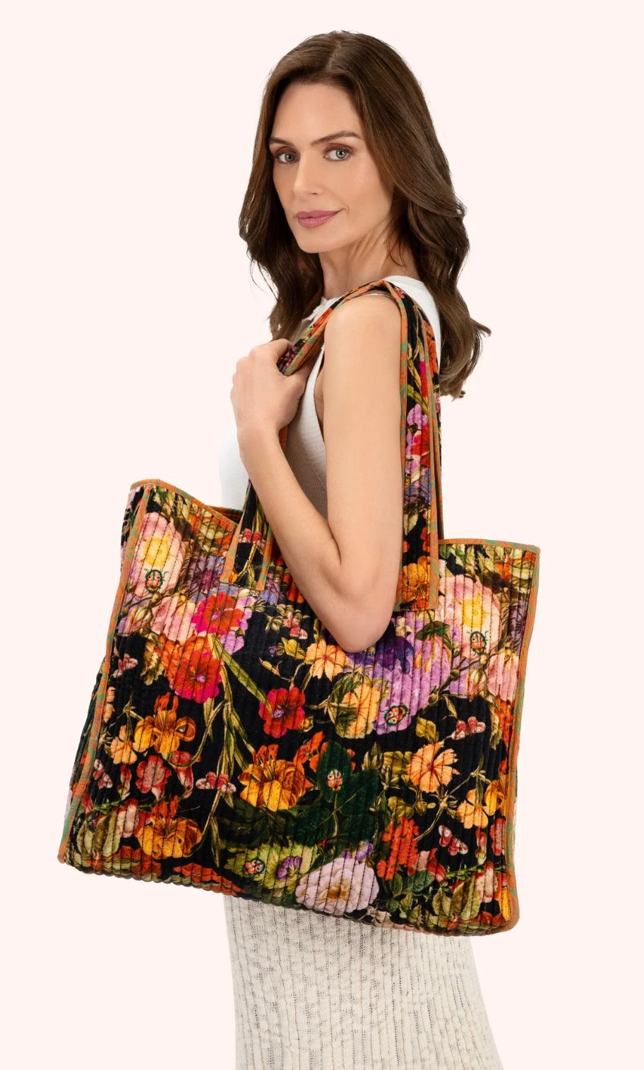Velvet Quilted Tote Bags