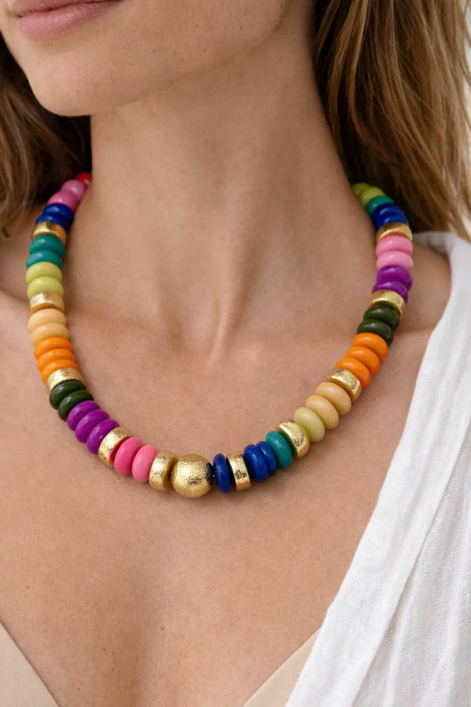 Tobie Rainbow Beaded Necklace