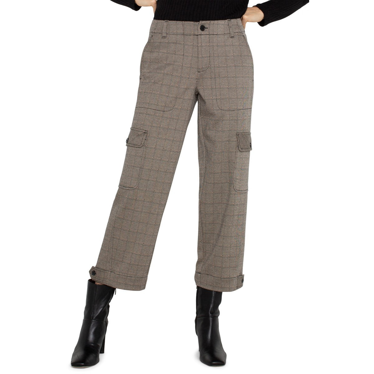 Utility Crop Pant-Plaid