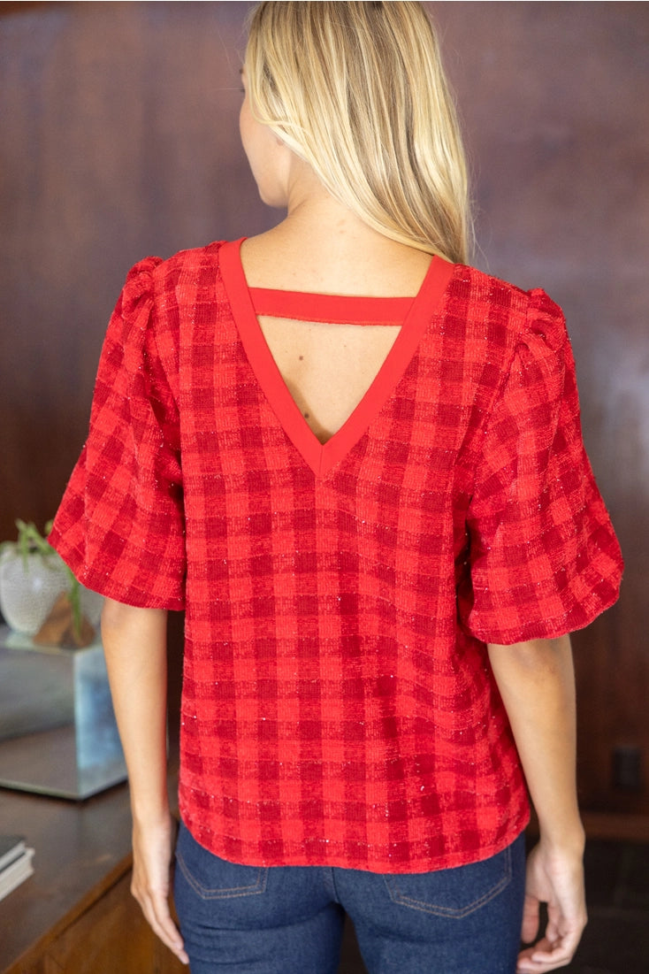 Ruby Bubble Sleeve Top