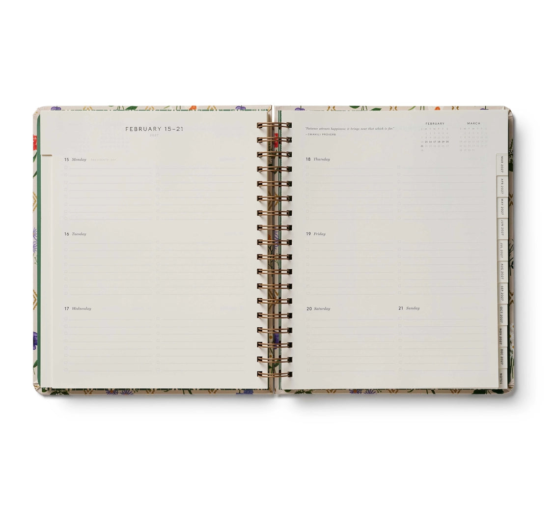 Rifle Paper Garden Study  17-month Planner