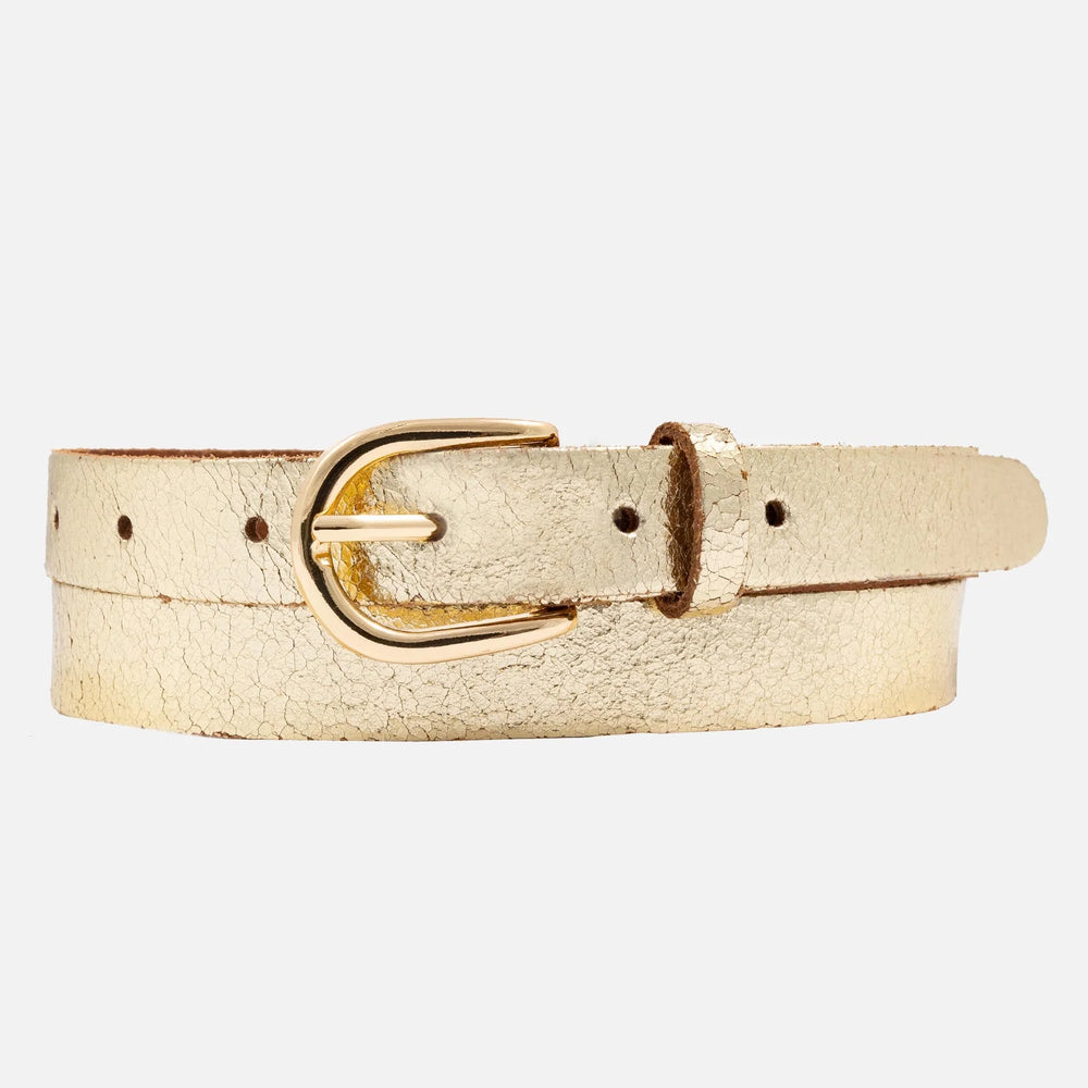 Gold Eva Leather Belt