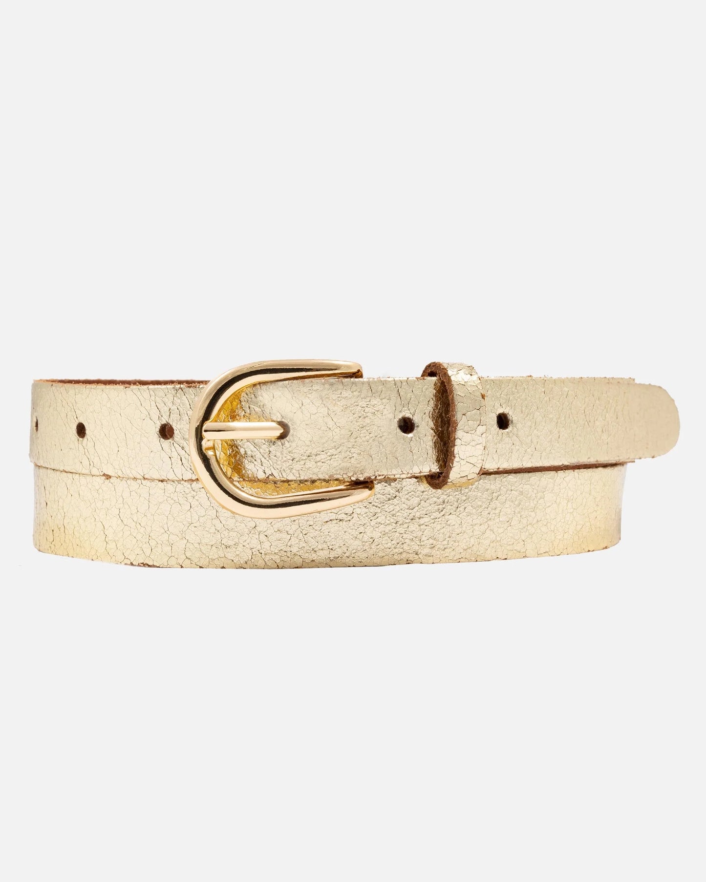 Gold Eva Leather Belt