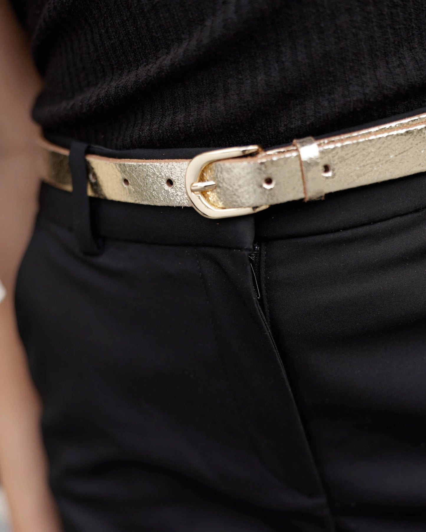 Gold Eva Leather Belt