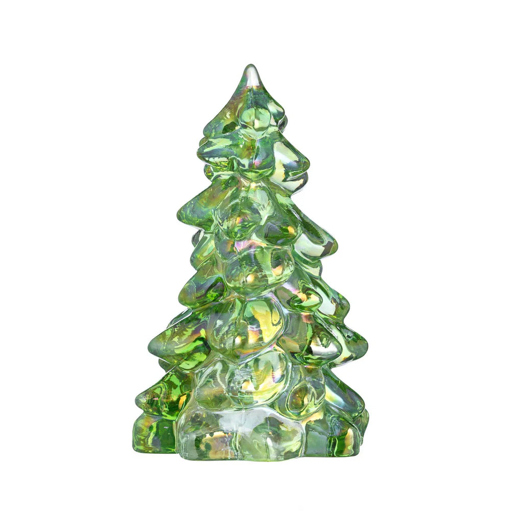 5.5 Glass Tree- Green Carnival