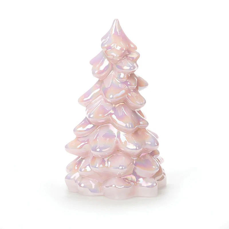 8" Crown Tuscan Pink Glass Tree