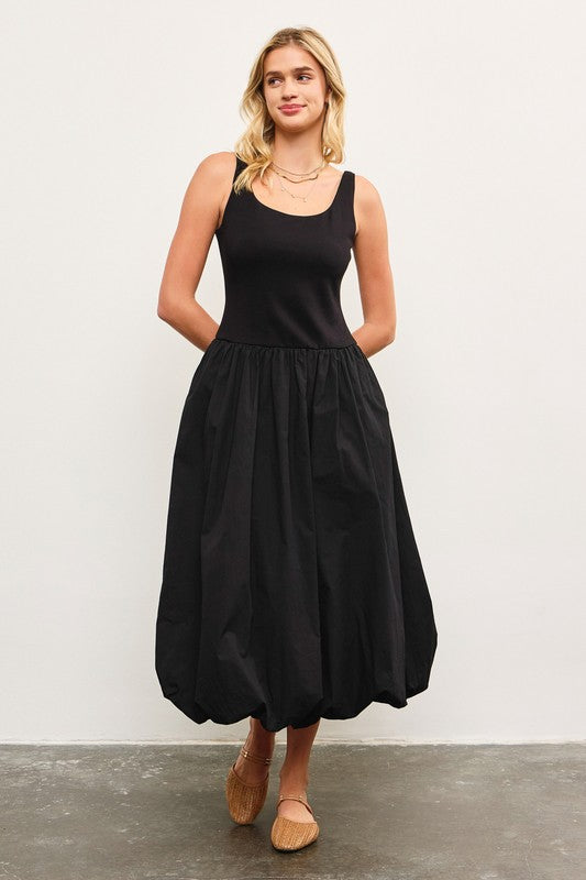 Brooke Bubble Hem Midi Dress