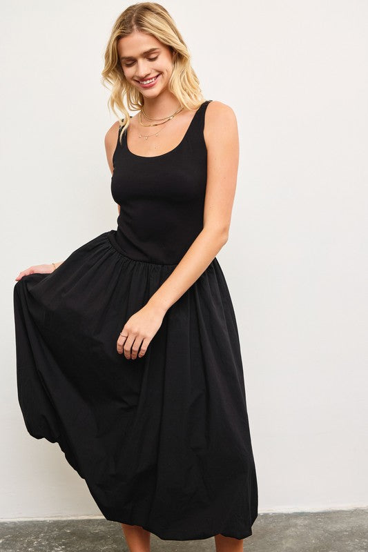 Brooke Bubble Hem Midi Dress
