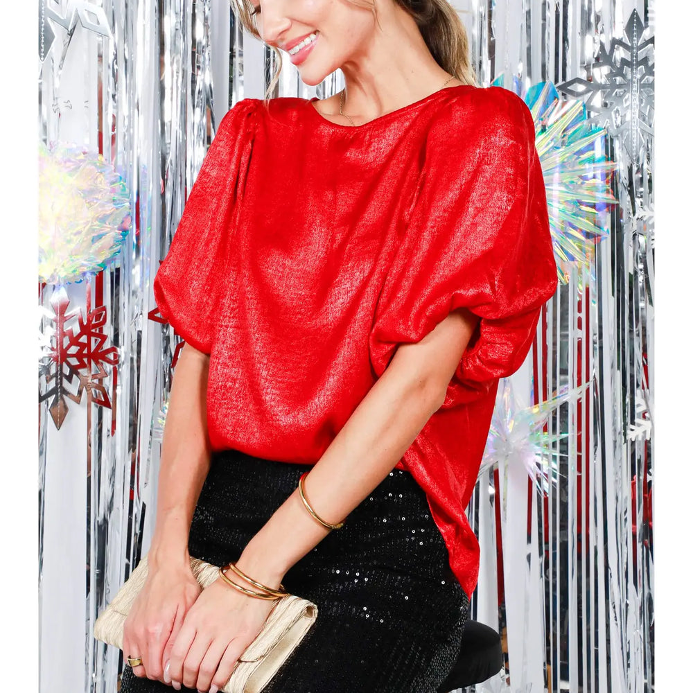 
                      
                        Red Festive Foil Top
                      
                    
