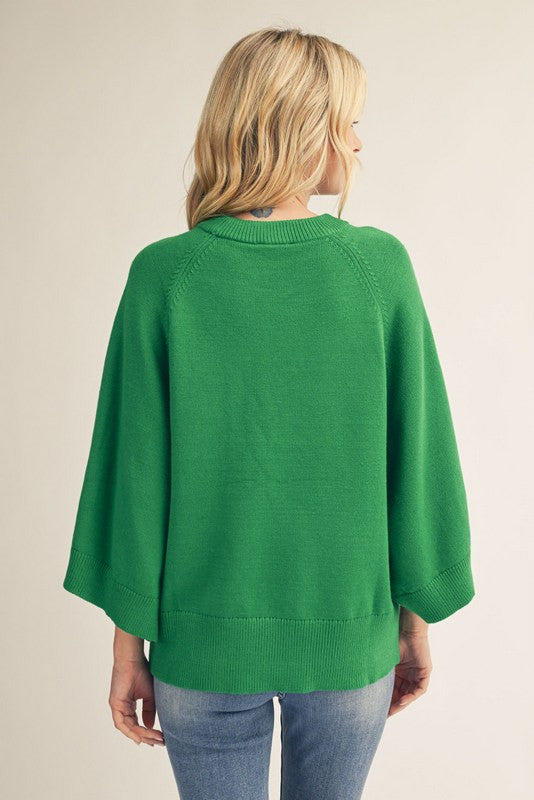 Effortless Emerald Knit Top