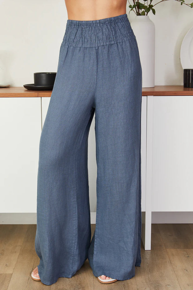 
                      
                        Slate Blue Smocked Waist Pant
                      
                    