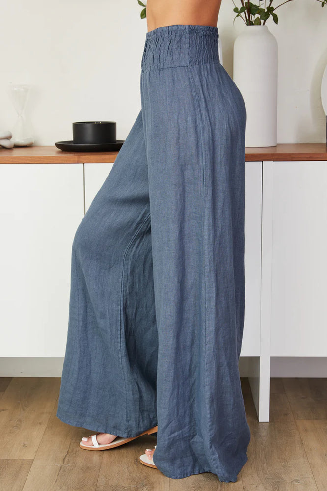 
                      
                        Slate Blue Smocked Waist Pant
                      
                    