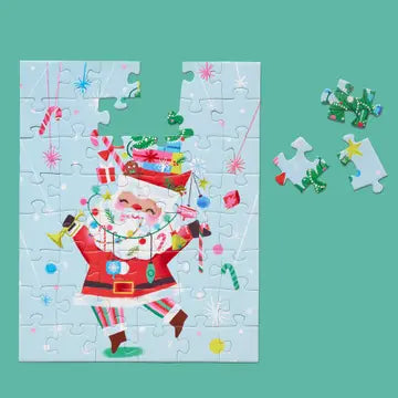 Fancy Pants Santa 48 Piece Glitter Puzzle