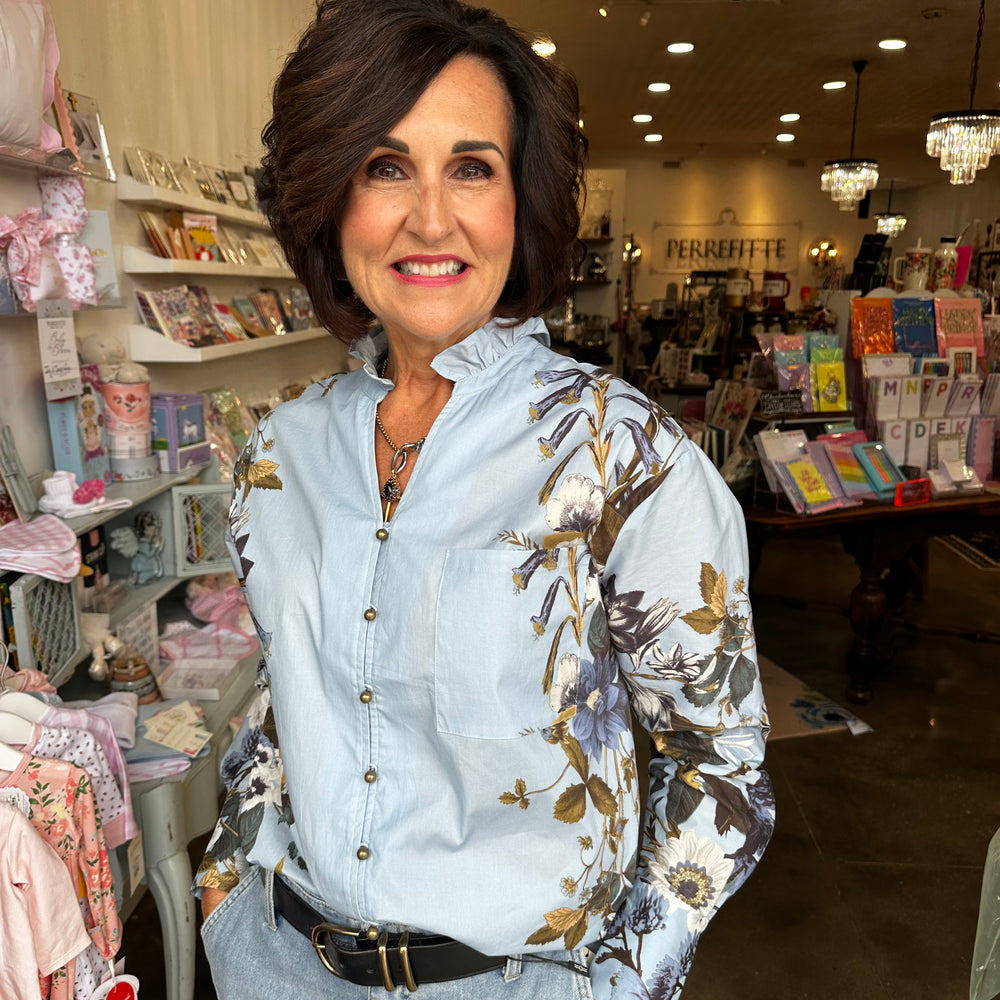 
                      
                        Francis Floral Button Up Top
                      
                    