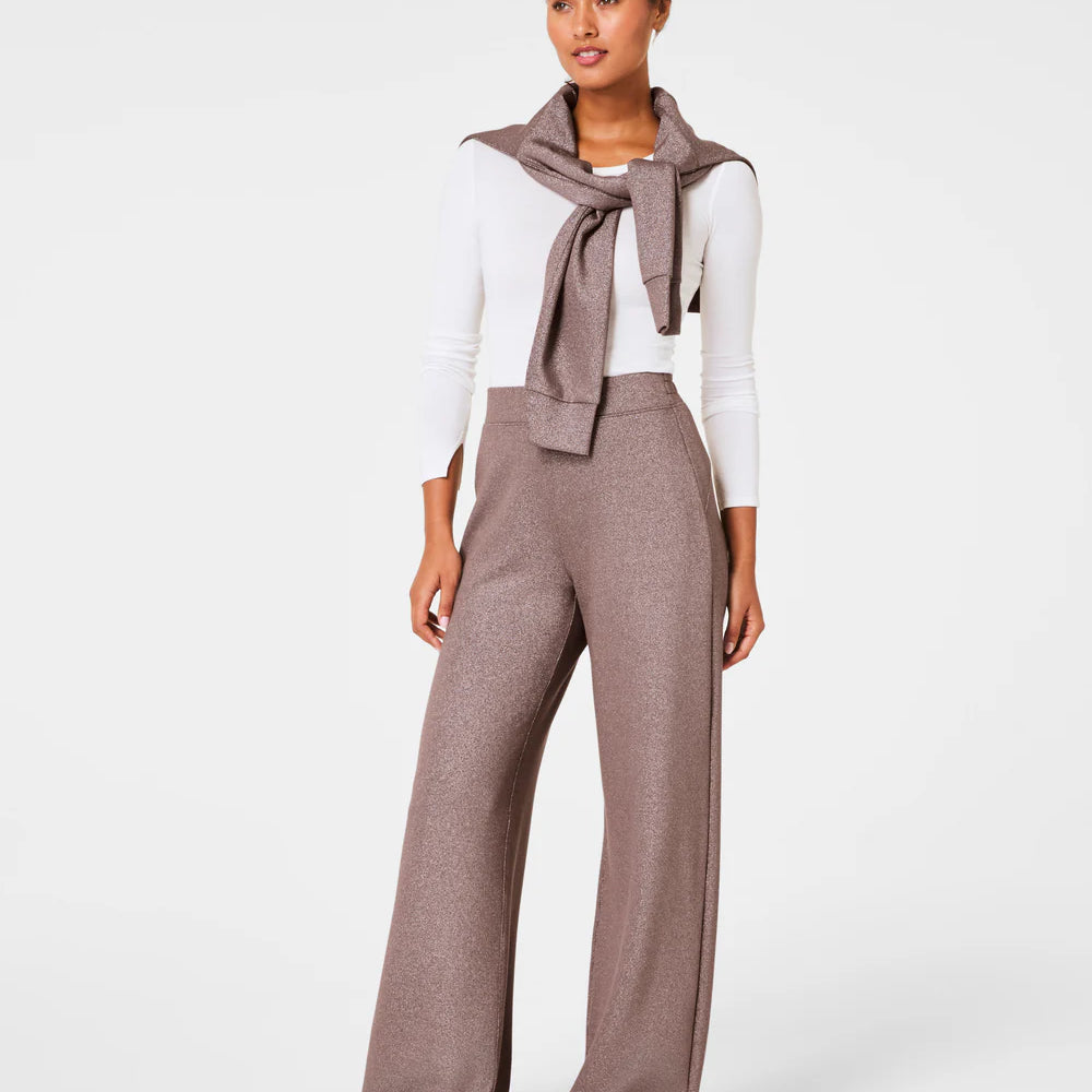 Spanx AirEssential Wide Leg Pant Smoke Silver