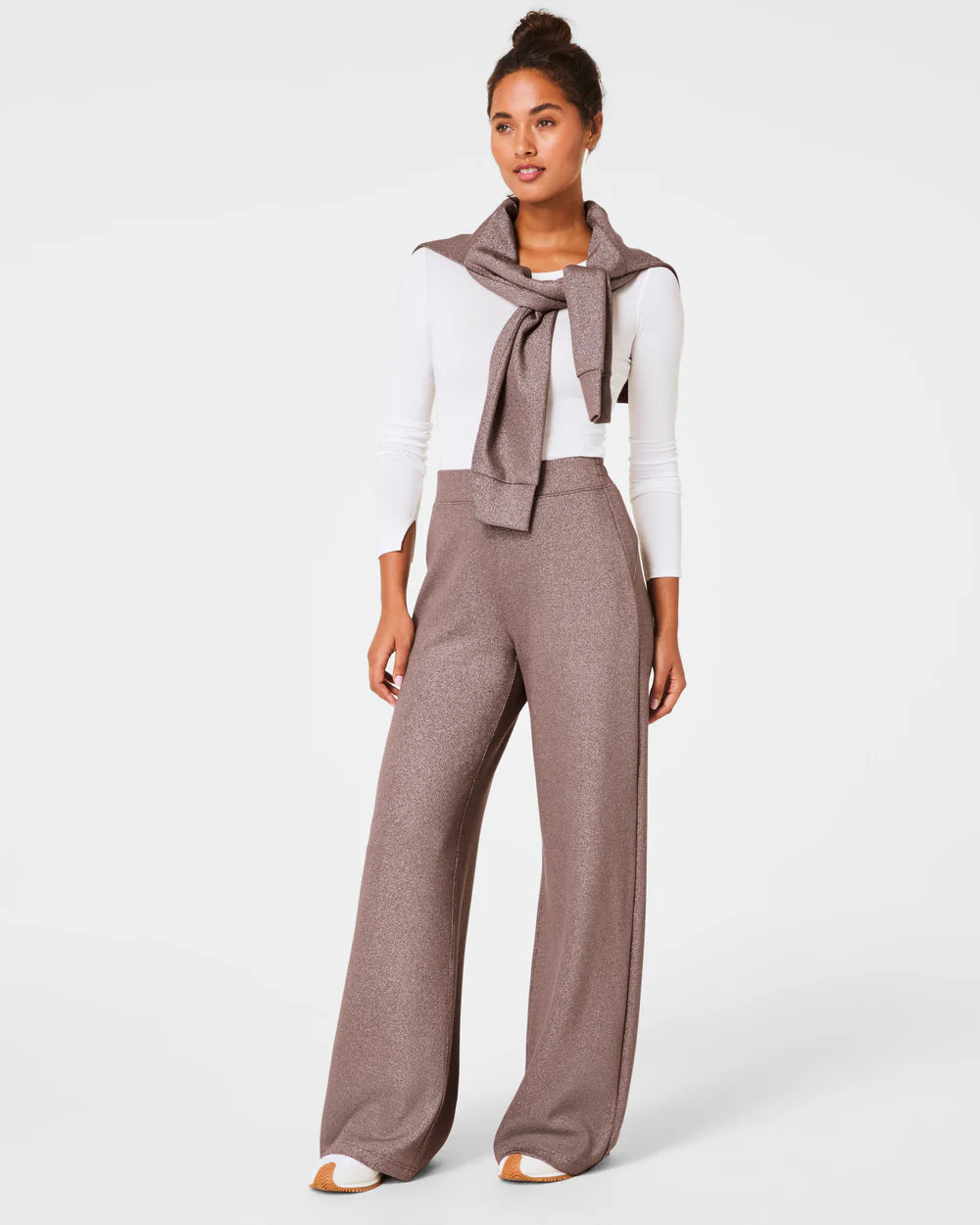 Spanx AirEssential Wide Leg Pant Smoke Silver