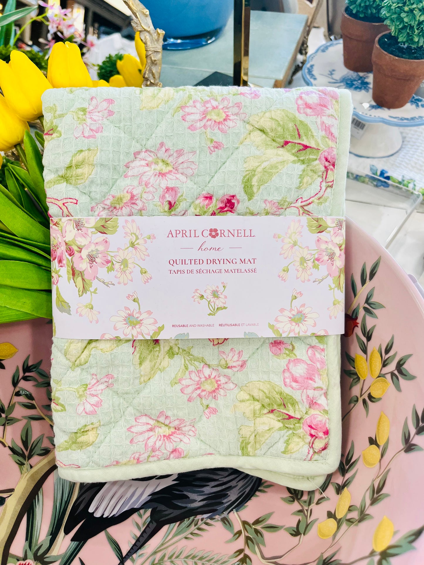 Apple Blossom Drying Mat-Light Green