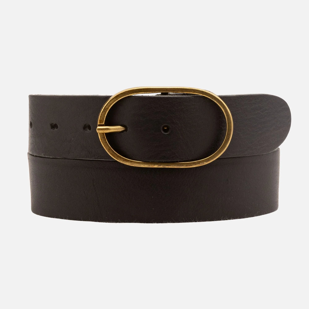 Fien Black Leather Belt