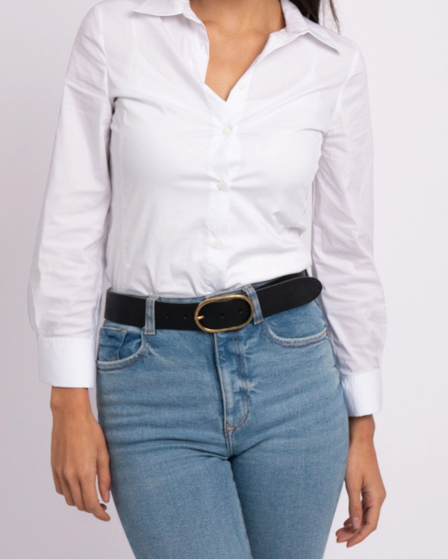 Fien Black Leather Belt