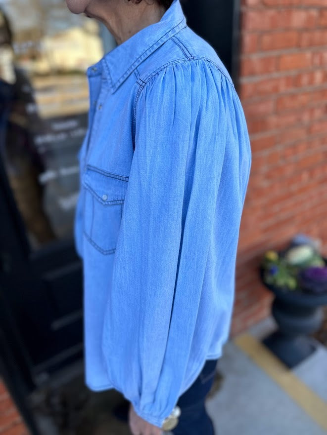 
                      
                        Blue Wash Button Down
                      
                    