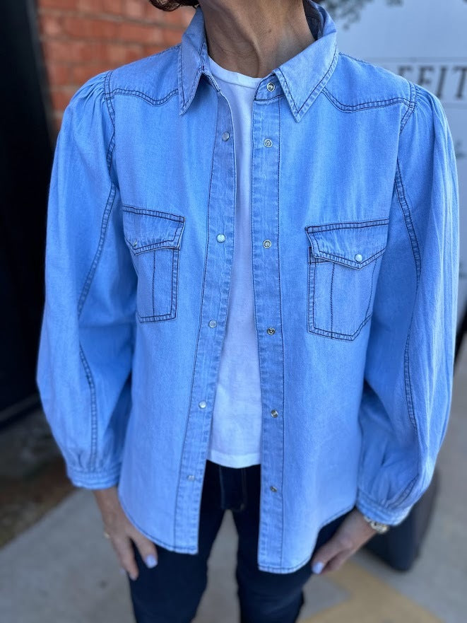 
                      
                        Blue Wash Button Down
                      
                    