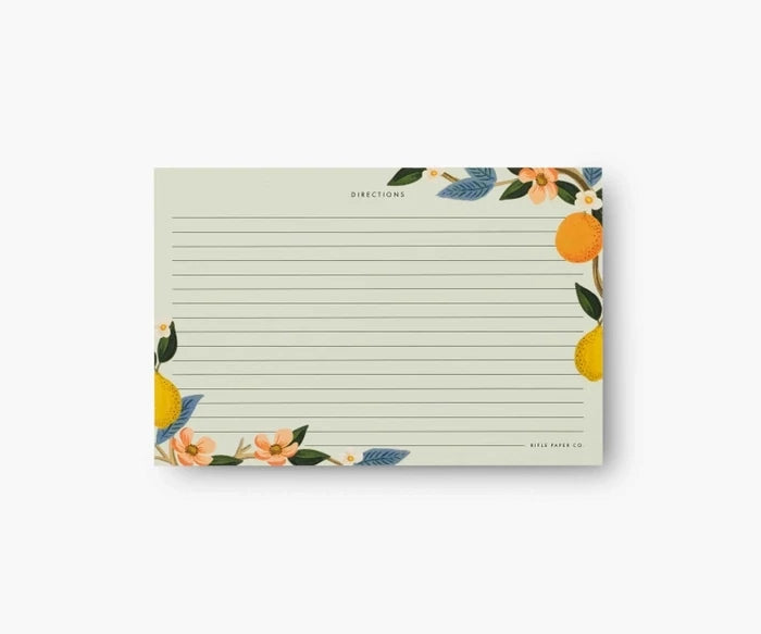 
                      
                        Citrus Floral Recipe cards
                      
                    