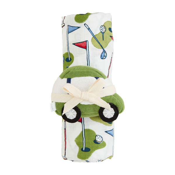 Golf Swaddle & Rattle