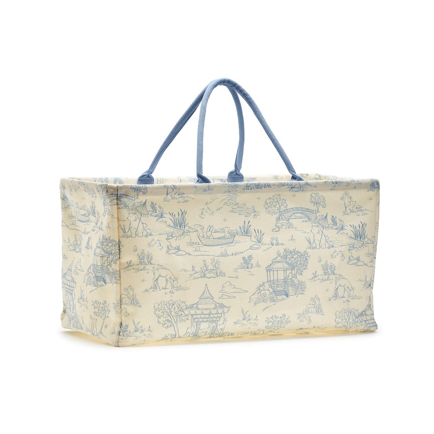 Blue Toile Hamper/Storage Tote (EA)
