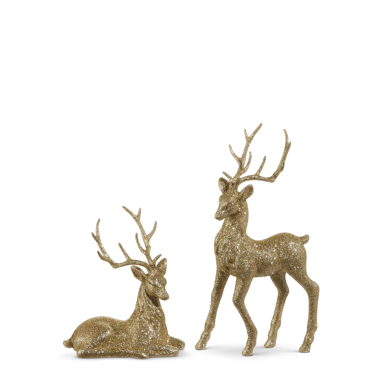 14.5" Champagne Glitter Deer