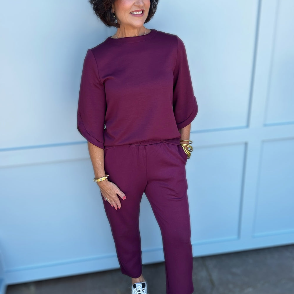 Port Butter Modal Flared Sleeve Top