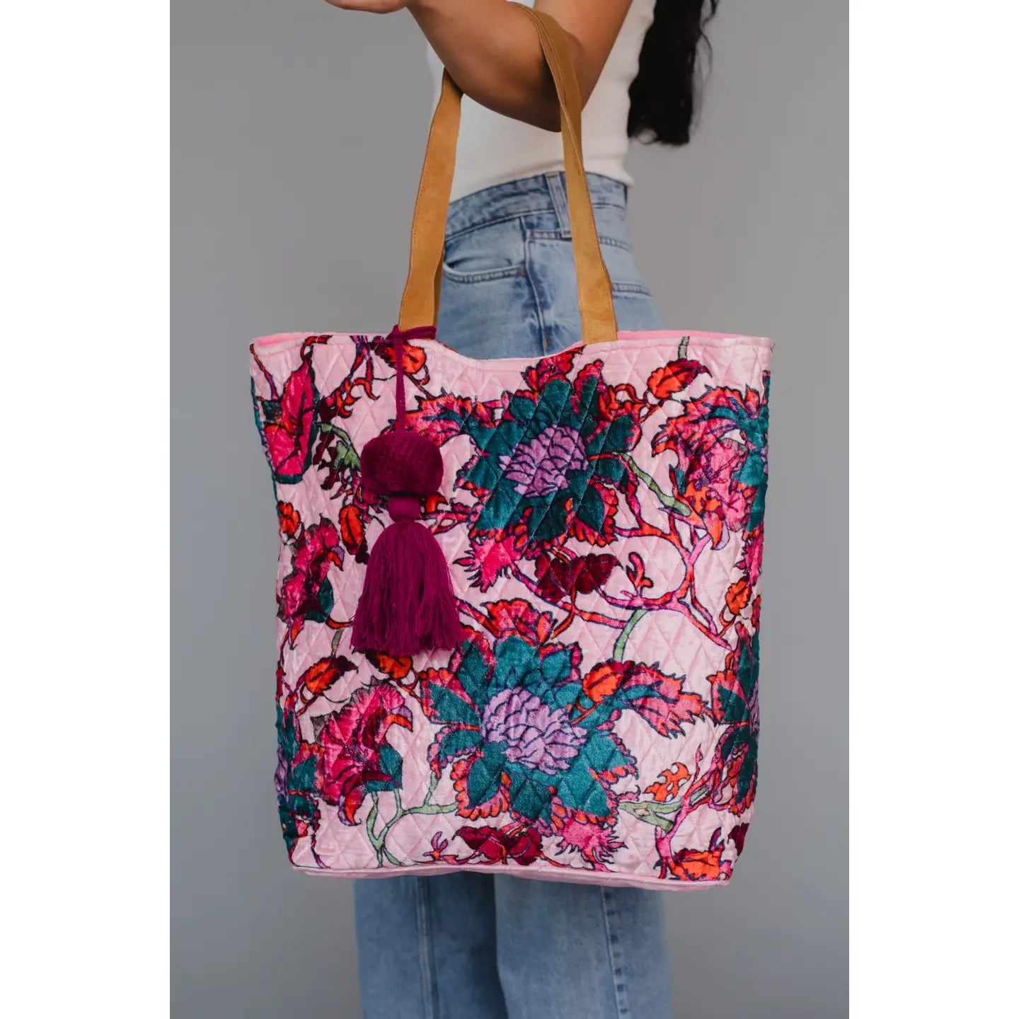 Amara Pink Floral Tote