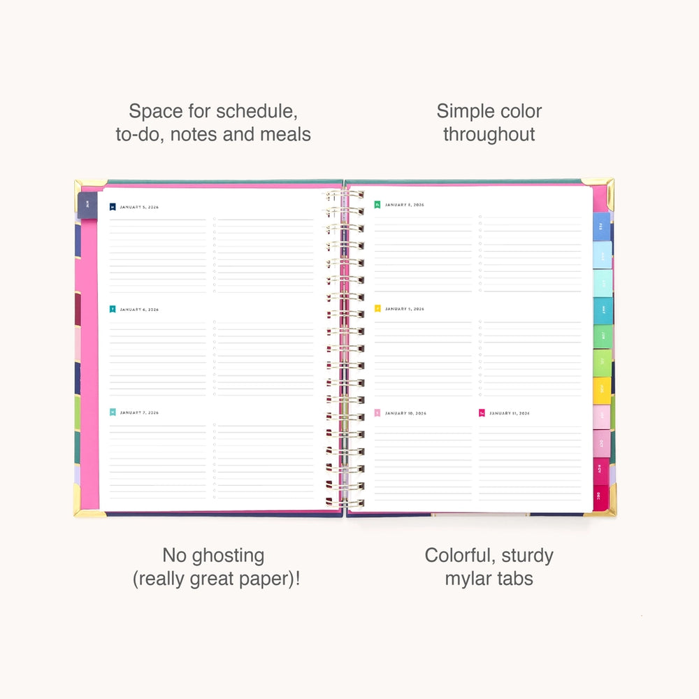 
                      
                        2026 Spiral Weekly Simplified Planner- Rainbow Row
                      
                    